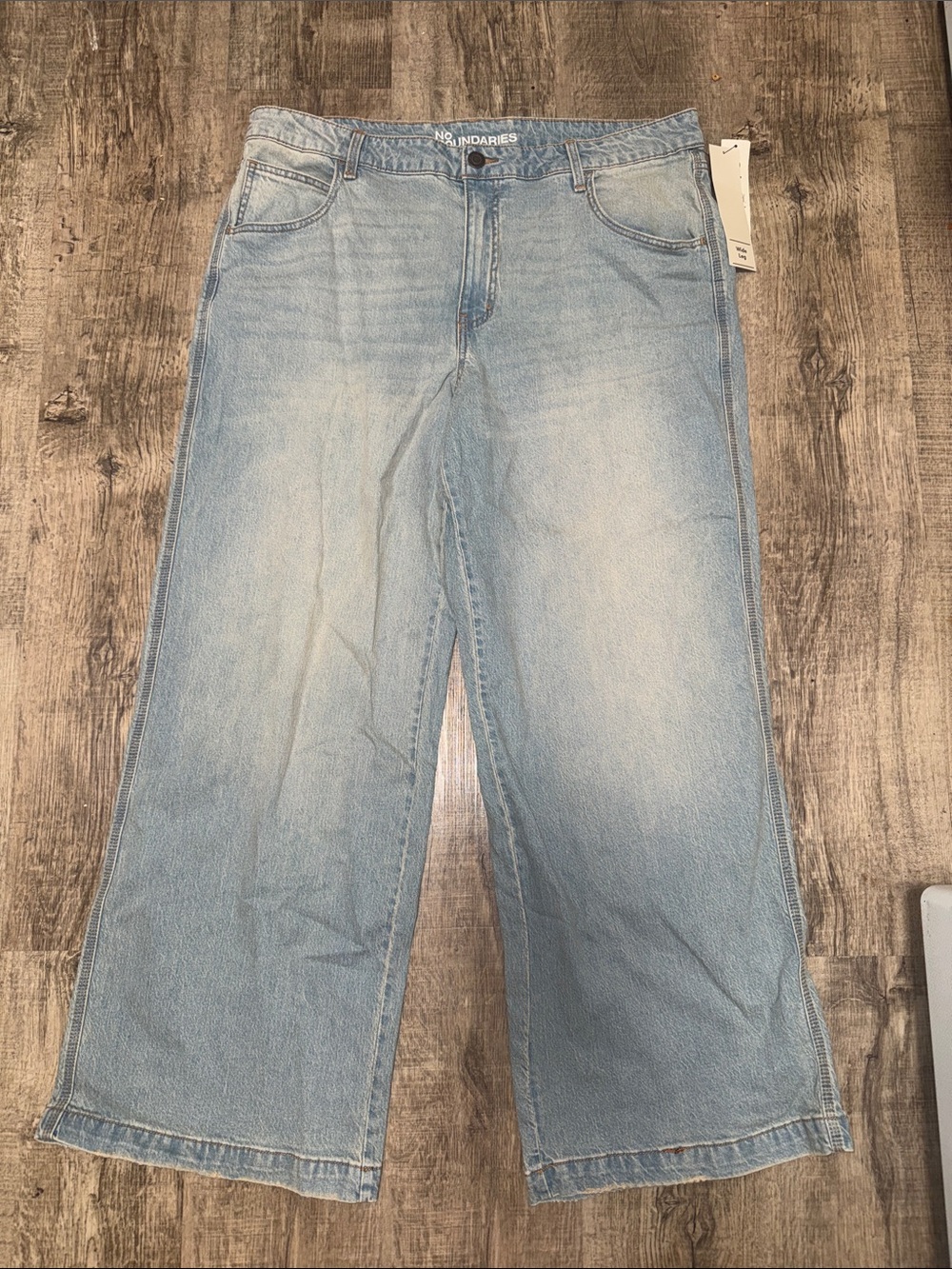No Boundaries Light Blue Bootcut Wide-Leg Jeans
